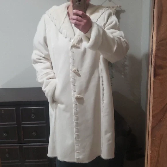 Suede Fur long coat - Picture 3 of 8